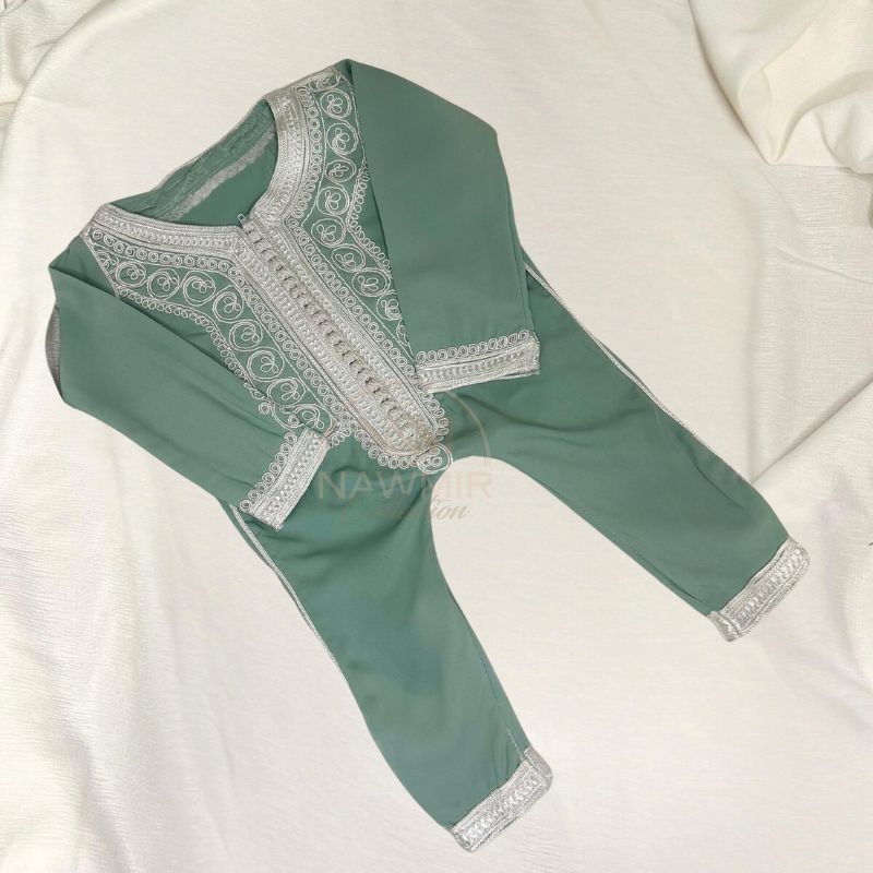 Grenouillère Bébé Vert d'eau